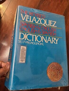 Velazquez Spanish and English Dictionary 1973 Prentice Hall w/ DJ Thumb Indexed